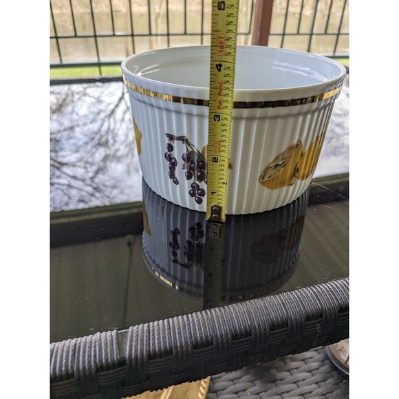 Vtg Royal Worcester Evesham 6" Gold Souffle Casserole Dish Shape 46 #2 Lemon - Picture 13 of 13